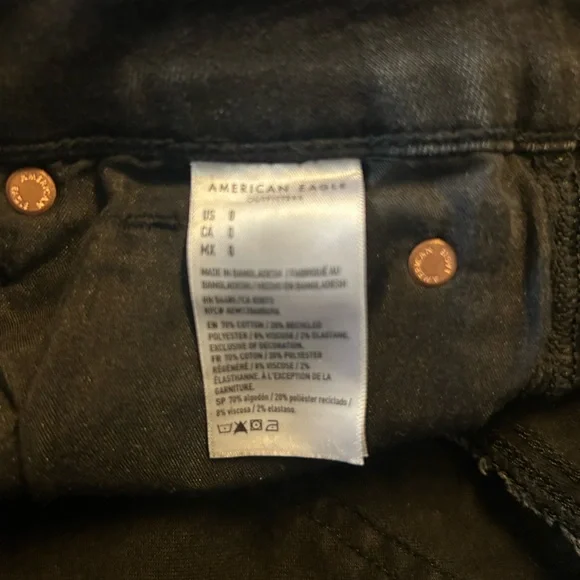 American Eagle Outfitters Next Level Stretch Rise Shorties- Denim Shorts - Picture 8 of 9